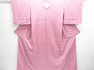 未使用品　墨流し模様織り出し一つ紋色無地着物